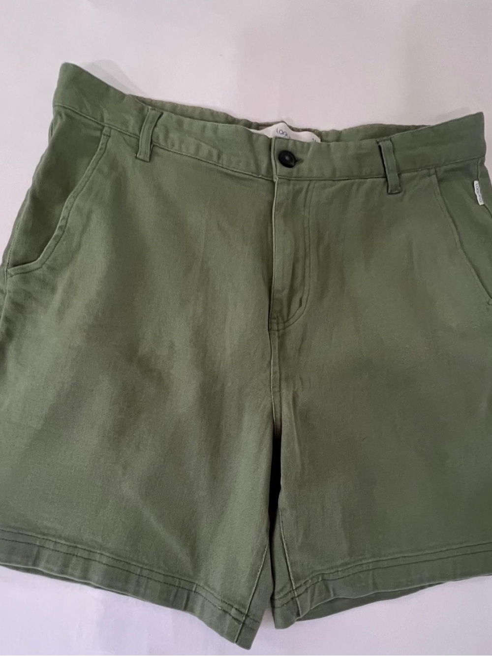 Men's Flat Front Olive Green Shorts Laguna